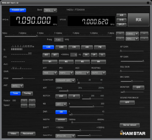 FTDX3000の最新インターフェース 写真は開発中のプロトタイプ