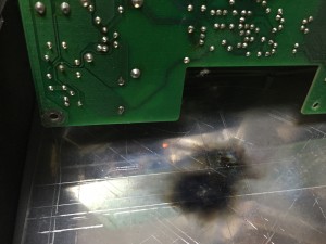 激しく焼けている